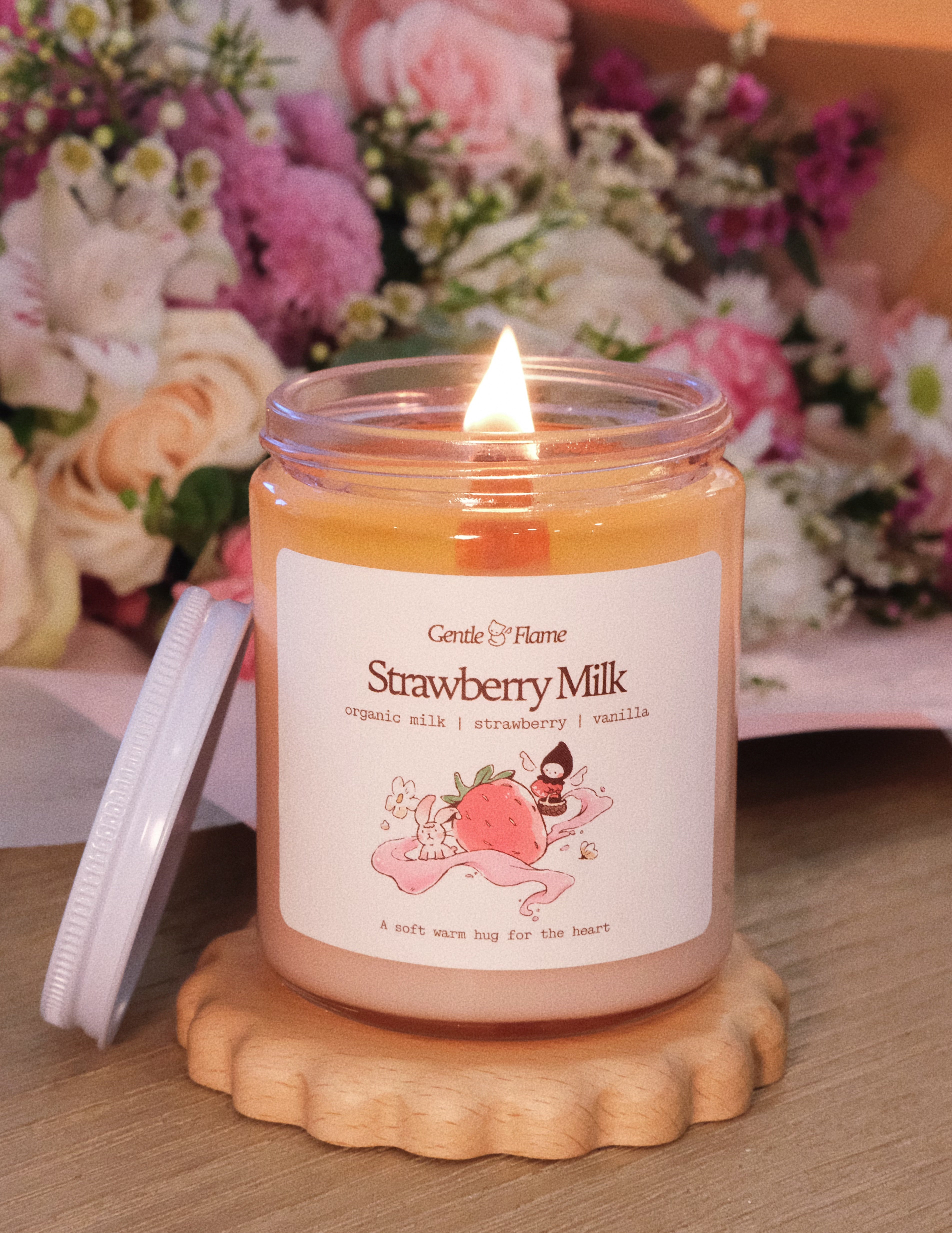 Strawberry Milk Jar Candle