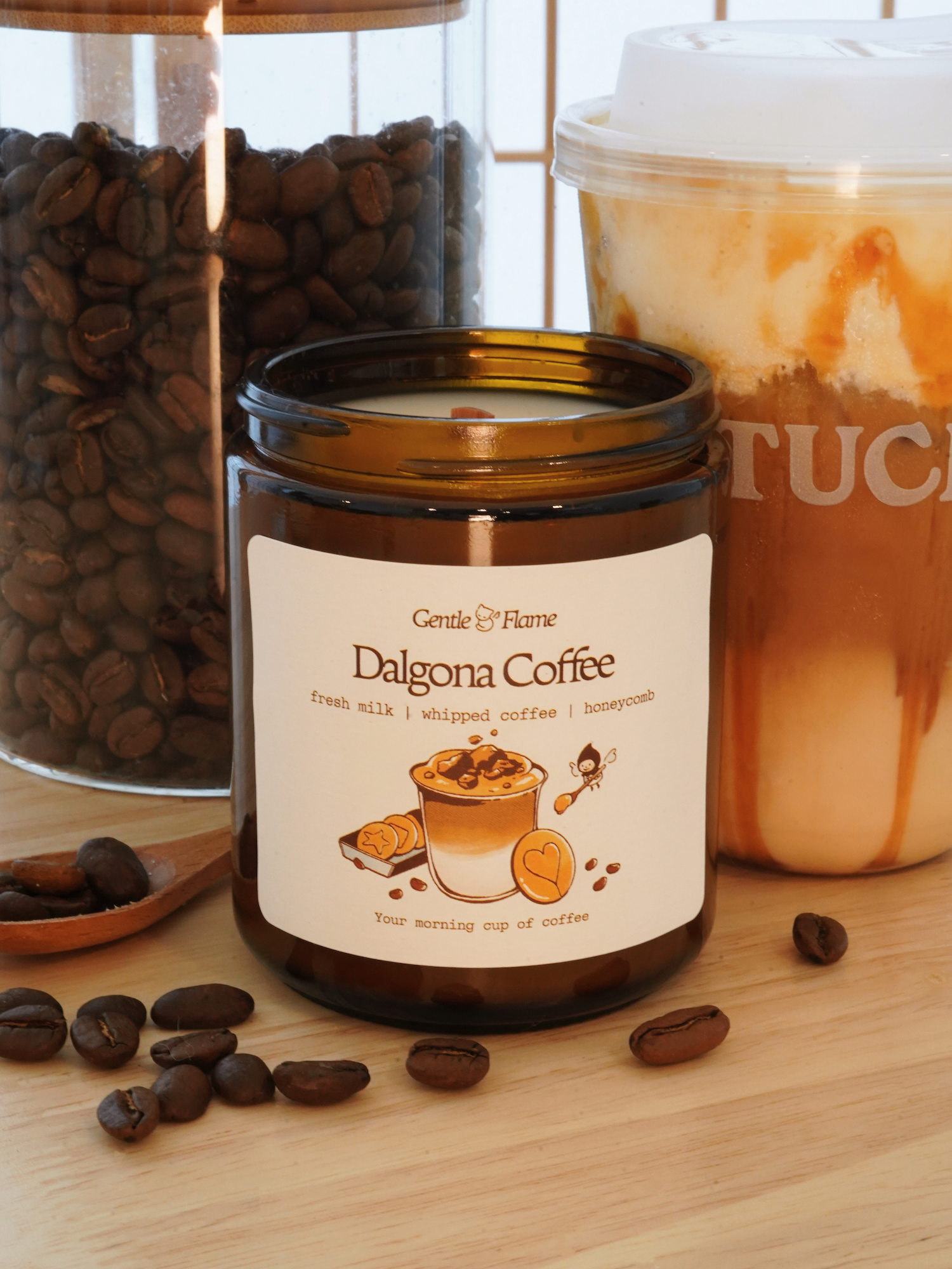 Dalgona Coffee Jar Candle