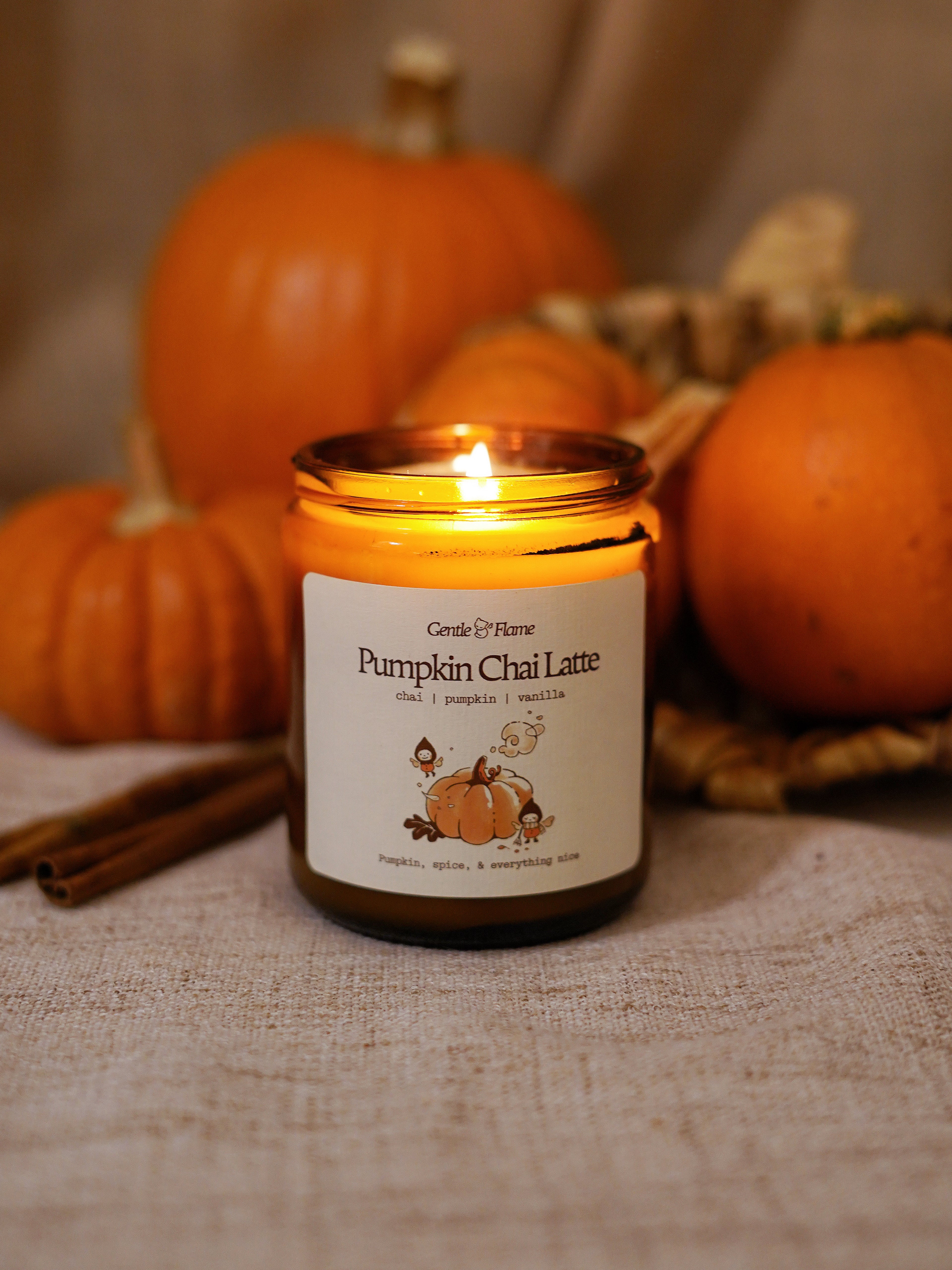 Pumpkin Chai Latte Amber Jar Candle