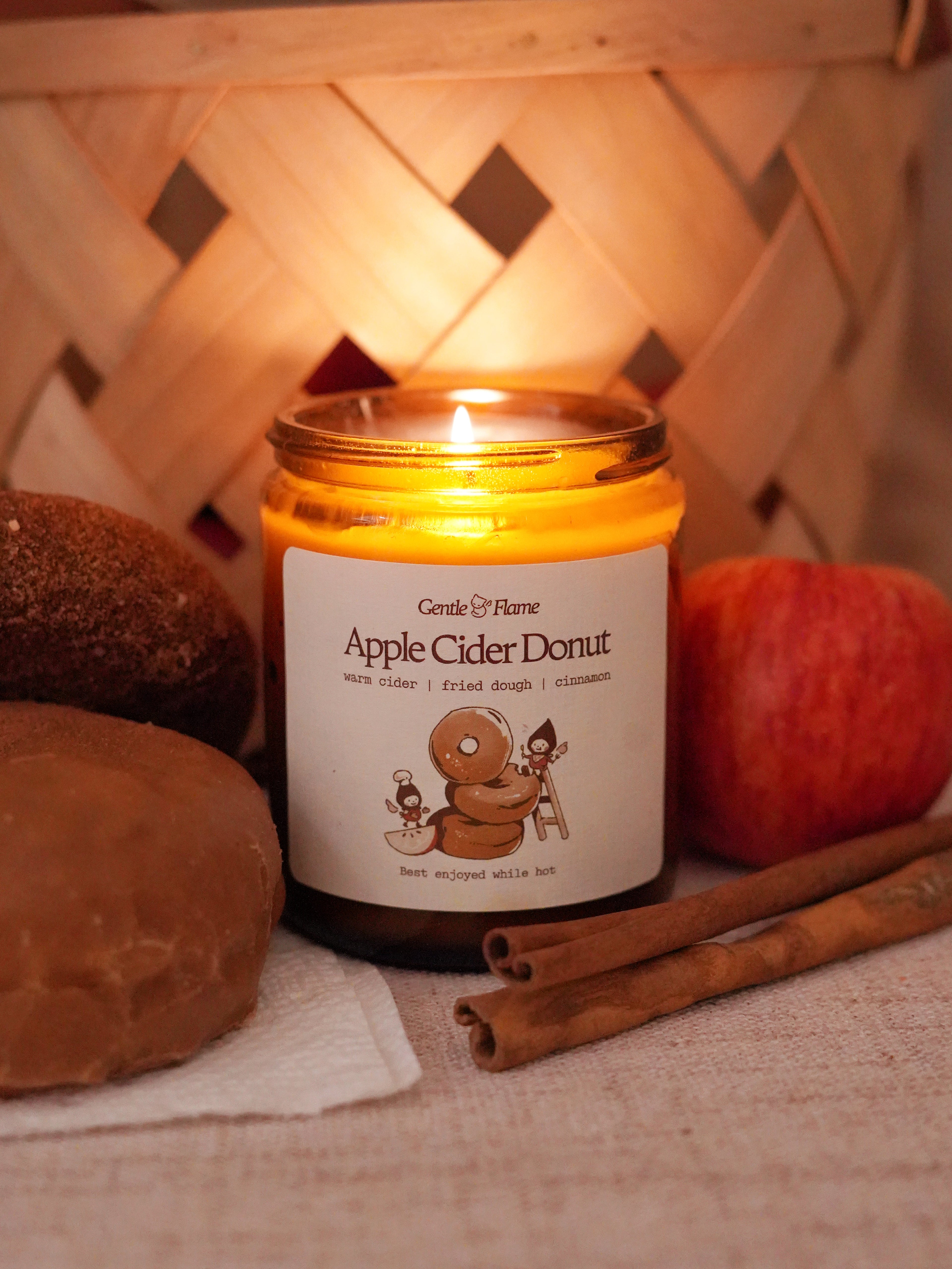 Apple Cider Donut Amber Jar Candle