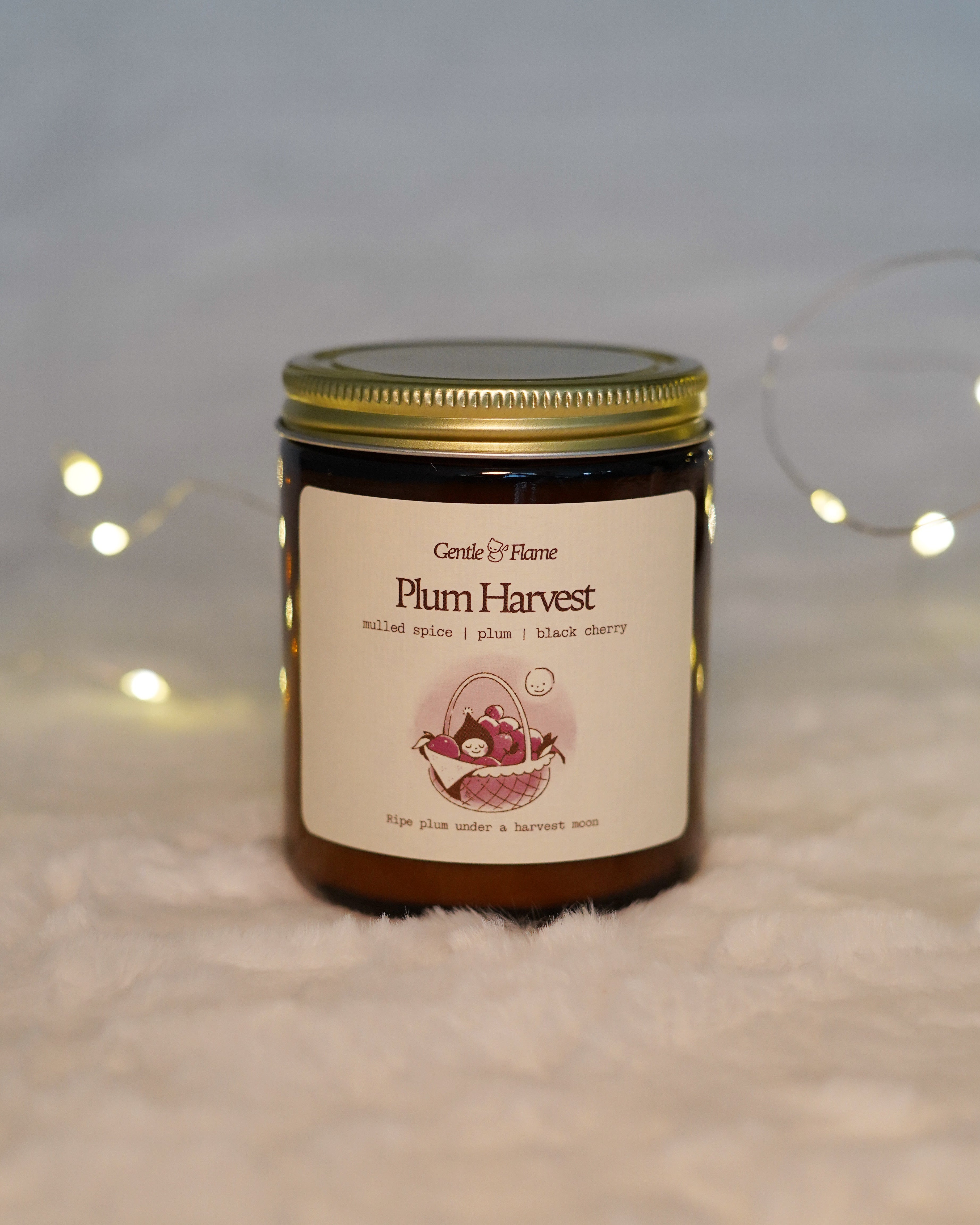 Plum Harvest Amber Jar Candle